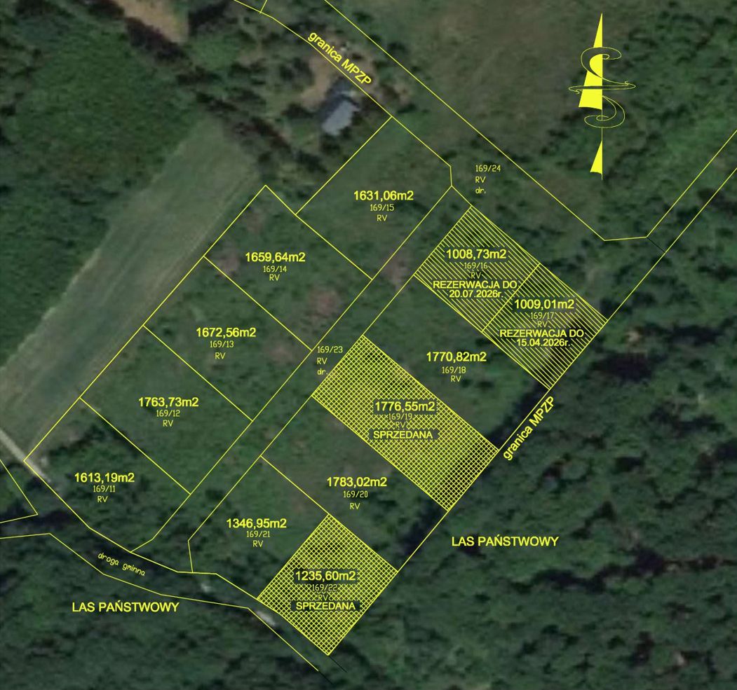 Rozkład działek w Trzepowie